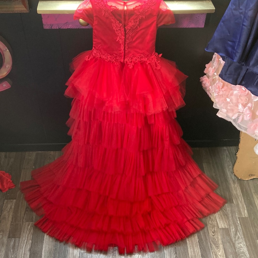 couture red gown (kids) measurements in description
